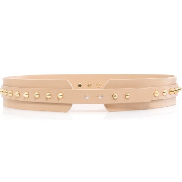 House of CB Moneymaker tan studded waist belt NWT